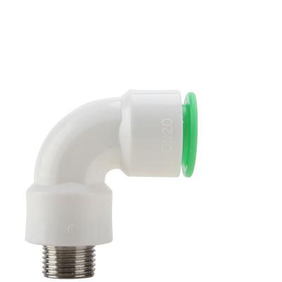 China Easy Installation High Quality Water Purifier Connector Parts Elbow Male Plastic Connector For RO Water Filter for sale