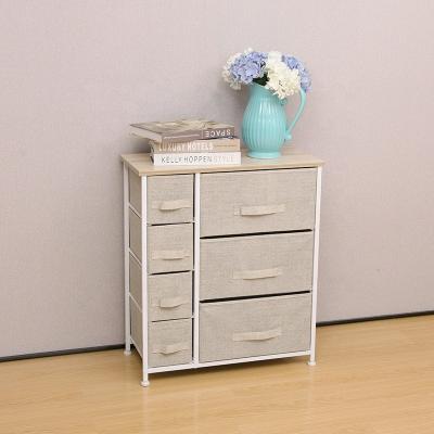 China Steel Frame Dresser Fabric Bins Organizer Drawer Chest Dresser Viable Vertical Storage Tower for sale