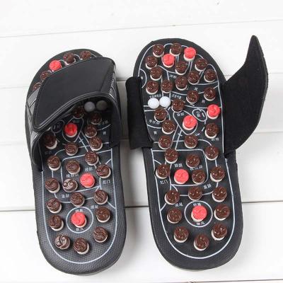 China Foot Health Care Acupuncture Reflexology Shiatsu Spring Rotating 3D Foot Massage Slippers Thorn Sandal Body Detox Foot Massager Shoes for sale