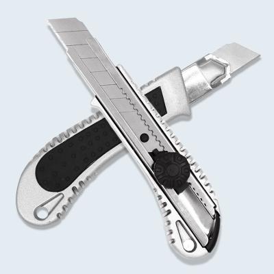 China Quick-Change Safety Aluminum Alloy 18mm Rotary Lock Knife Utility Cutter for sale