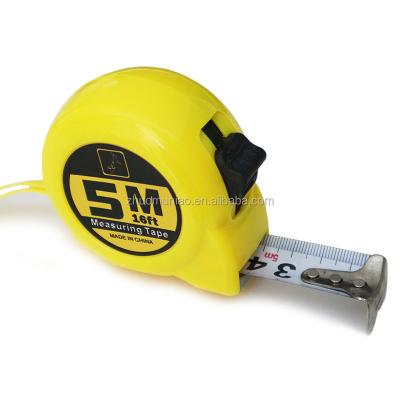 China Retractable Measuring Tape Metric Self Lock Graduation Plastic Measuring Tape 5m*19mm for sale