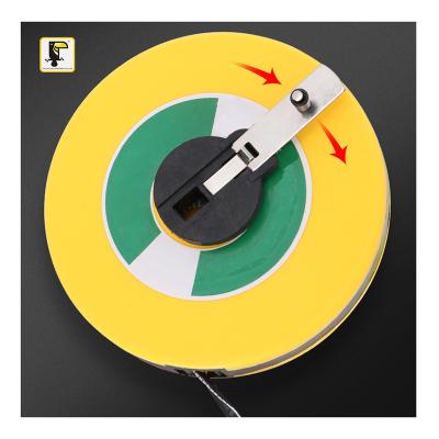 China High Quality Round PP Length Fiberglass Metric ZMN 320 Gauge Yellow Retractable Tape 20M 66ft for sale