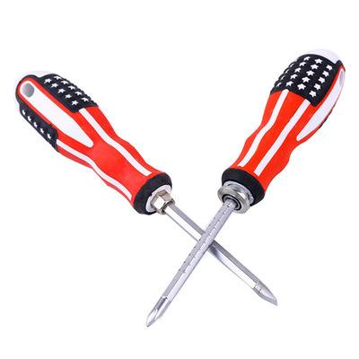 China Computer Repair Tool Plastic Flat Insulated Phillips Screwdriver Handle American Flag Screwdriver Set for sale