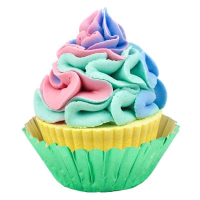 China Hot Selling Home Spa Candy Cupcake Moisturizing Nourishing Skin Care Removers Pipe Bath Bomb Cake for sale