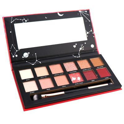 China 12 Colors Waterproof Makeup Set Long Lasting Eyeshadow Matte Shimmer Eye Shadow Palette with Brush for sale