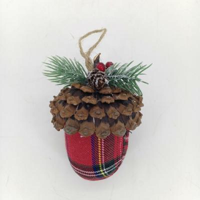 China Christamas Home Decoration Hot Sale Christmas Tree Used Pine Wood Cone Hanging Ornaments For Home Decoration for sale