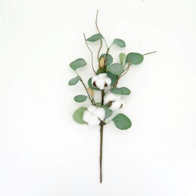 China Flower Bouquet Cotton Branch Decor Natural Green SYART 19.6