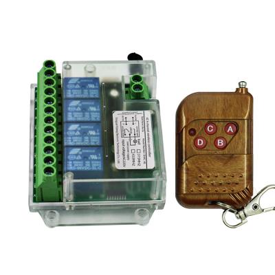 China SHAC-4S Switch 4 Channel 220V Lamp Switch Motor Wireless Remote Control Switch for sale