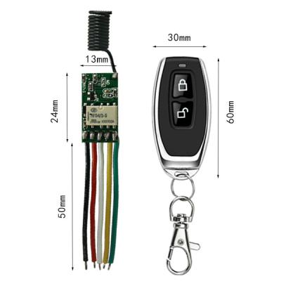 China 433MHZ LED Lamp Switch 1 Channel 12V Micro Remote Switch Radio Remote Control Switch 24*13*10mm Relay RF Transmitter 433MHZ for sale