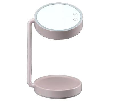 China Touch Screen Portable Table Light Lighted Adjustable Led Makeup Mirror With Table Lamp for sale