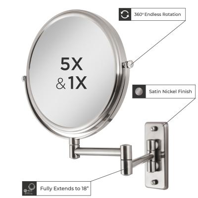 China Wall Mounted Magnifying Makeup Mirror 10x Magnifying Mirror 8