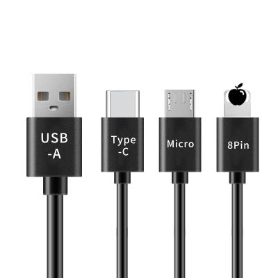 China MP3/MP4 Player or 8 Pin Fast Charging USB Cable Micro Type C Fast Charging Micro Cable Type C to Black Lightning Cable 8 Pin Phone Charging for sale