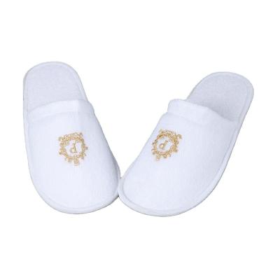 China Comfortable Biodegradable hotel amenities customized  hotel terry slippers for sale