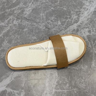 China Comfortable Eco-friendly Biodegradable slippers Bedroom Travel Spa Airline Hotel Slipper for sale