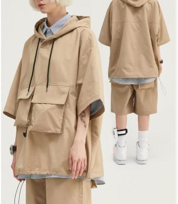 China New Fashion Workwear Hooded Jacket Hip Hop Streetwear Unisex Protective Oversized Clothing QUICK DRY for sale