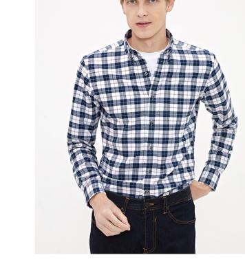 China 2022 Custom Made Business Plaid Shirts OEM Anti-Pilling Shirts Mens Casual Shirts For Men for sale