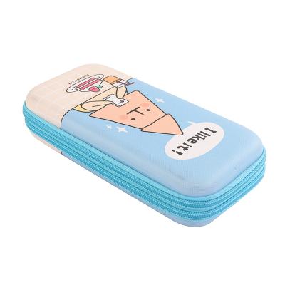 China Schools & Hot Sale 20*9*5cm Office Kids Stationery Box Leather Digital Printing Pencil Case for sale