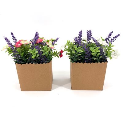 China Hot Selling Plastic Wildflower 7.8Inches 20Cm Lavender Silk Artificial Flower 50% Bulk Floral Arrangement With Box for sale