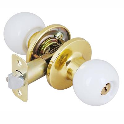 China 200000 Life Cycles China Door Lock Factory One Piece Lacquer Entry Tubular Knobset White Function One Piece Knob for sale