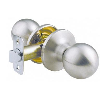 China China One Piece Factory Door Knob One Piece Lock Knob Satin Nickel Function US15 Passage Tubular Knobset for sale