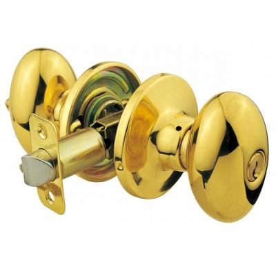 China North American Preferred Wooden Entry One Piece Function Knob Lock Door Lever Tubular Egg Door Shape Knobset for sale