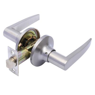 China Reversible Handles Straight Reversible Handle Lock Straight Reversible Door Handle Lock Zinc Alloy Tubular Design Passage Handle Lever Lock for sale