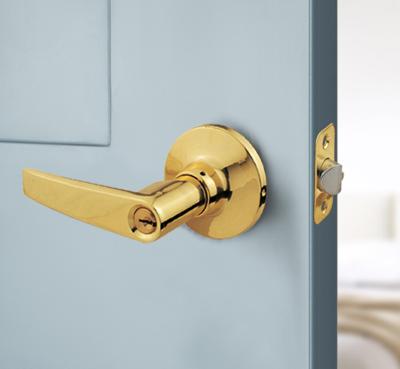 China Straight Design Keyed Door Handle Wooden Door Entry Reversible Tubular Lever Lock Manufacturer Door Entry Lever Lock for sale