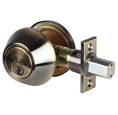 China Entrance & Office OEM Door Lock Factory Plus 200000 Life Cycles Brass Single Cylinder Antique Drive-in Latch Deadbolt for sale