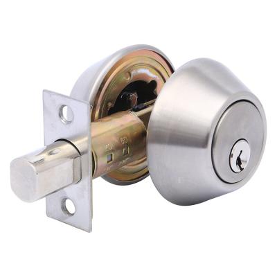 China Entrance & 200000 Life Cycle Double Cylinder Deadbolt Office Door Lock Maker Over with 2 Key Brass Deadbolt Lock for sale