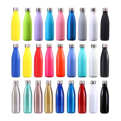 China Sustainable Wholesale Stainless Steel Double Wall Vacuum Insulated Iron Flask Sports Water Bottles With Custom Logo for sale