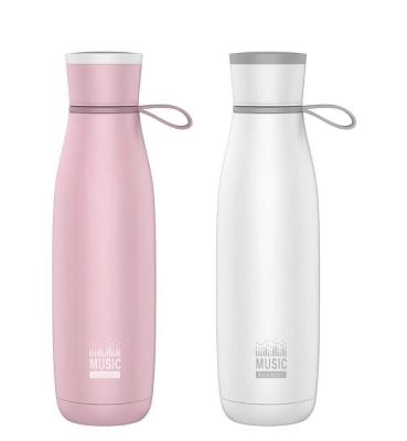 China Viable Newcomers Double Wall Stainless Steel Vacuum Thermos Smart Music Smart Water Bottle for sale