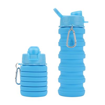 China OKADI 500ml Sustainable Eco Friendly Silicone Sports Drink Collapsible Collapsible Water Bottle for sale