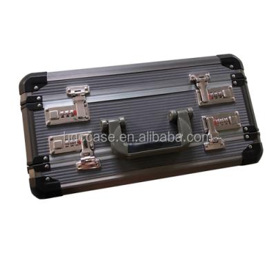 China Hard Aluminum Short Pistol Gun Case Double Doors Foam Padded Gun Case / Military Gun Case With Logo for sale