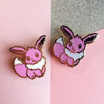 China Custom Abstract Cartoon Pin Fox Soft Metal Lapel Pin Badge Cute Logo Glitter Animation Global Good Quality Hard Enamel Pin Maker for sale