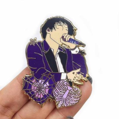 China China Star Badges Animation Character Glitter Lapel Pins China Pin Maker Custom KPOP Enamel Pin South Korea for sale