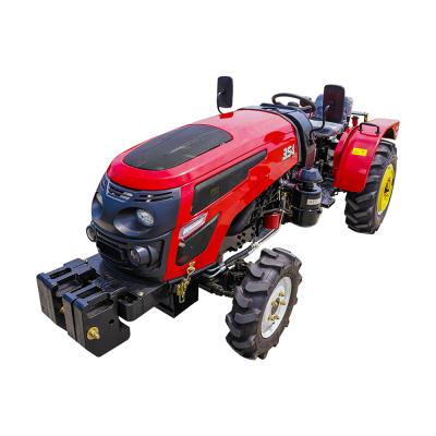 China Building material shops chinese farm hydrostatic mini / samll / small tractors 35hp 4x4 compact tractor multifuncional for sale