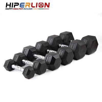 China Rubber Covered Exercise Hex Dumbbell Set Gym Sports Direct Weight Dumbbells for sale