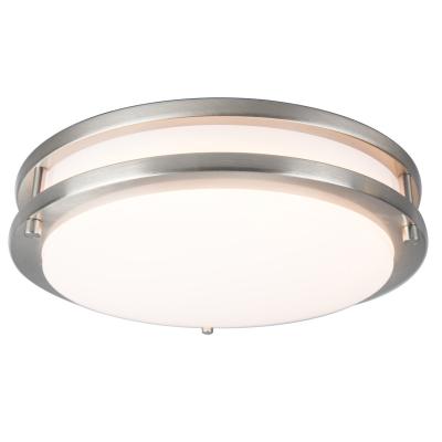 China Modern ETL 10INCH LED 5CCT 15w Flush Mount Plastic Shade And Brushed Nickel Smart Lighting Home Ceiling Lights for sale