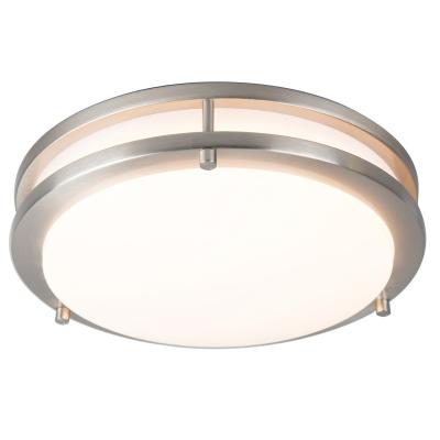 China Modern Smart Dimmable 5 Color Brushed Nickel Double Ring 16 Inch 26W LED Flush Mount Ceiling Light for sale