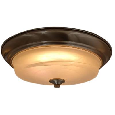 China Easy to install and replace 14inch opalescent glass flow mount light, modern ceiling light, ceiling lamp for sale