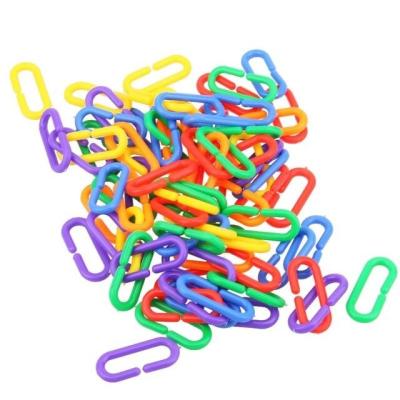 China 100pcs Parrot Toys Plastic C-clips Hooks Chain Jingles Sugar Glider Rat Parrot Bird Toy Bird Accessories New Cute Lovely 2019 Lxd214 for sale