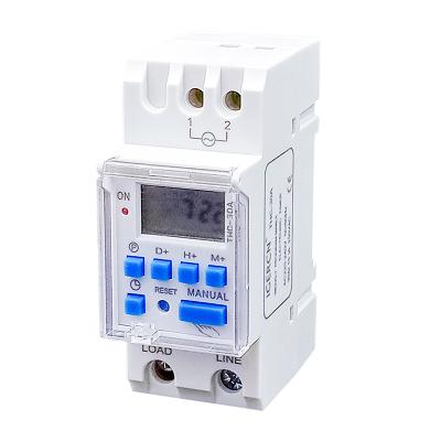 China 12vdc Digital THC-30A swith time control electrics din-rail 30amp mini size 24 hours LCD timer programmable switch control THC-30A 12VDC for sale