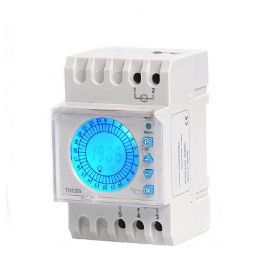 China 12VDC Clock THC-20 Digital Programmable Timer With Blue Orange Rear Light AUTO ON Turn On 12VDC Control Timer Watering Switch THC-20 16amp for sale