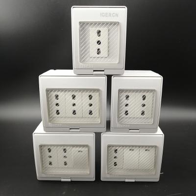 China Residential / Multi-Purpose Waterproof IP55 Wall Socket Switch With High Quality For European Markets Italy Plug Standard One Band Two Bands for sale