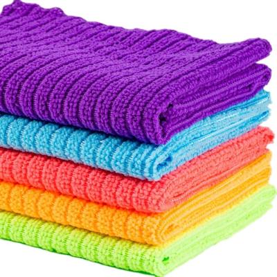 China Hot Selling Super Absorbency Child Safe 30x30cm Square Fleece Cleaning Kitchen Coral Soft High Quality Towel for sale