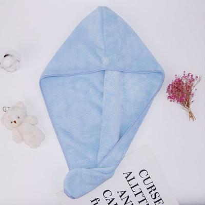 China Sustainably Women Super Fast Drying Bathroom Absorption Microfiber Turban Hair Drying Hat for sale