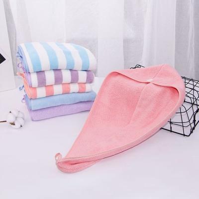 China Viable Hot Sale Wrap Microfiber Hair Towel Soft Thick Quick Dry Absorbent Shower Hat for sale