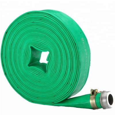 China Professional Flexible Nbr Pvc Layflat Hose Green High Pressure Resistant Water Hose for sale