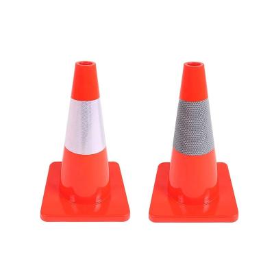 China Popular PVC Traffic Cone Safety Traffic Sign Post White Road Cone For Traffic for sale