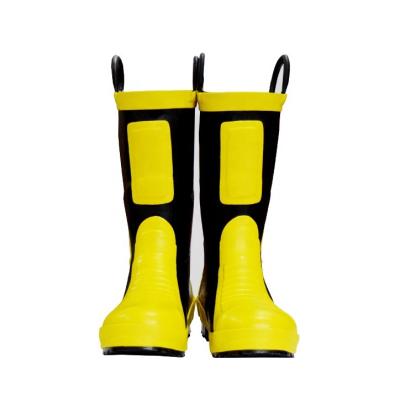 China Professional Fire Fighting Rescue Rescue Firefighter Leather Boots Safety Fire Resistance Boots for sale